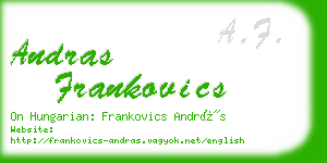 andras frankovics business card